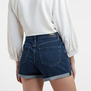 Express Dark Wash Convertible Jean Shorts 8